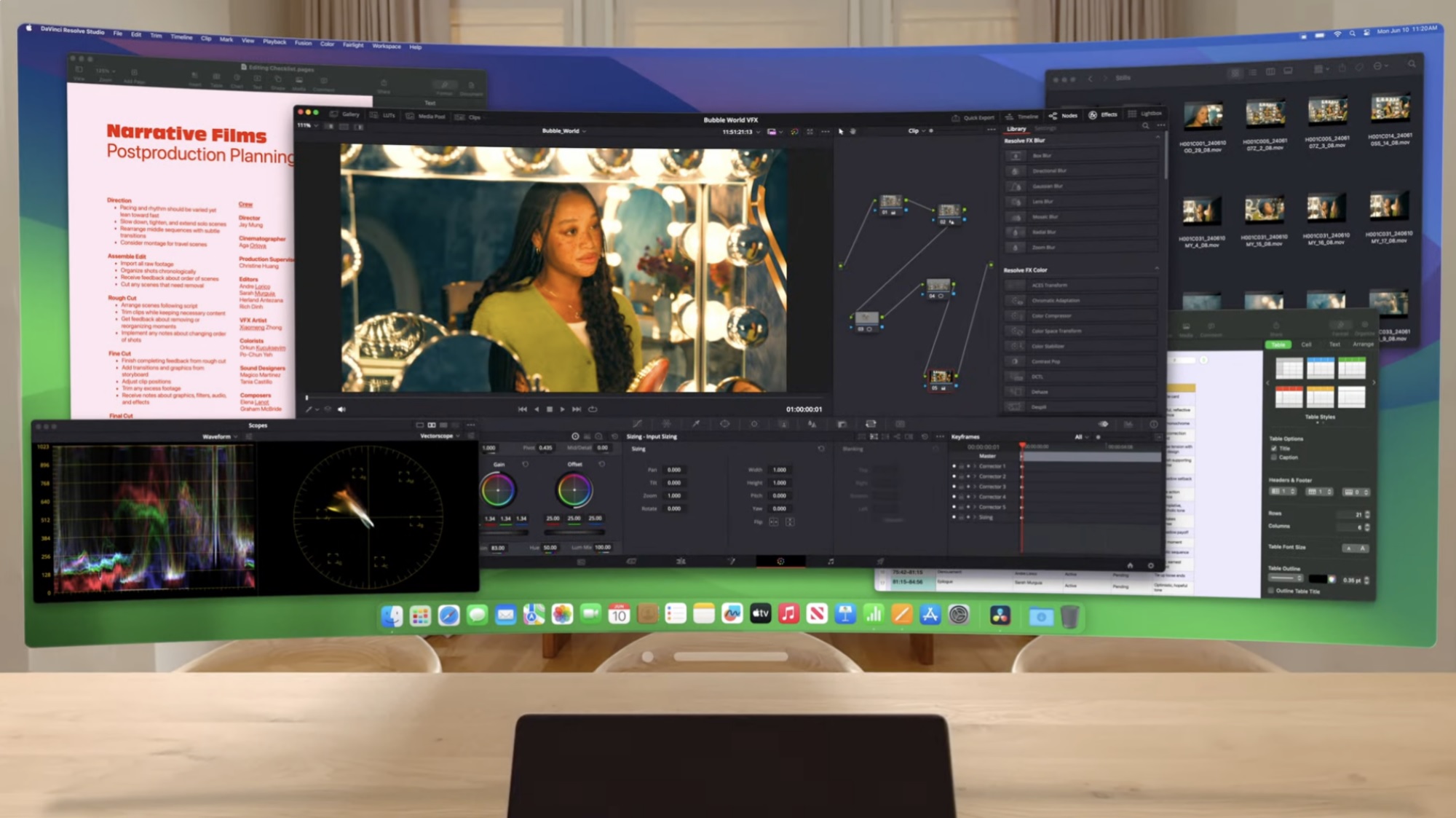 عکس تجربه جدید نمایشگر فوق‌عریض مک با Apple Vision Pro